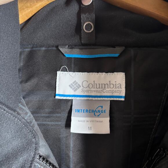 Columbia Omni Tech Interchange Jacket Plaid Black Size M - Picture 4 of 4